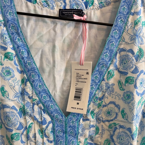 Vineyard Vines Blue and White Patterned Mini Dress - Picture 7 of 7